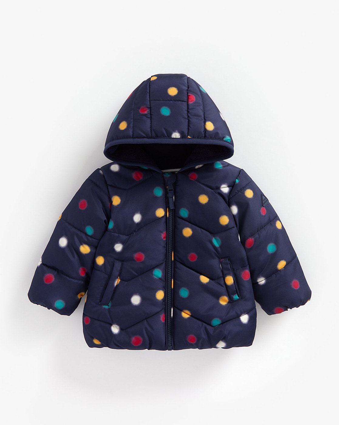 Polka dot puffer clearance jacket