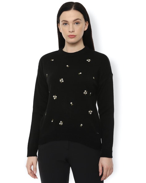 Van Heusen Floral Embroidered Sweater