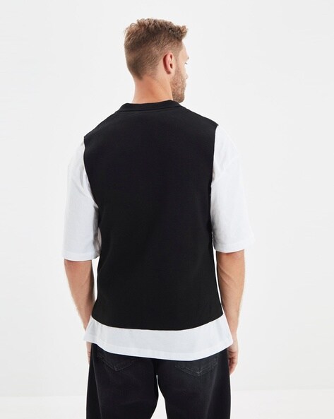 long black knitted waistcoat