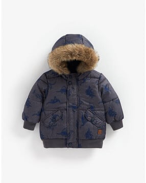 mothercare Printed Hooded Quilt Jacket-picture-30