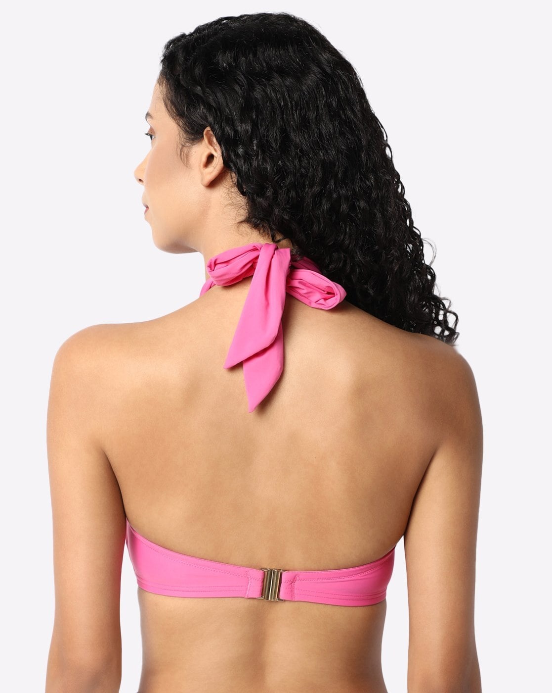 Light Pink Halter Neck High Waist Bikini Set - Retro, Indie and Unique  Fashion