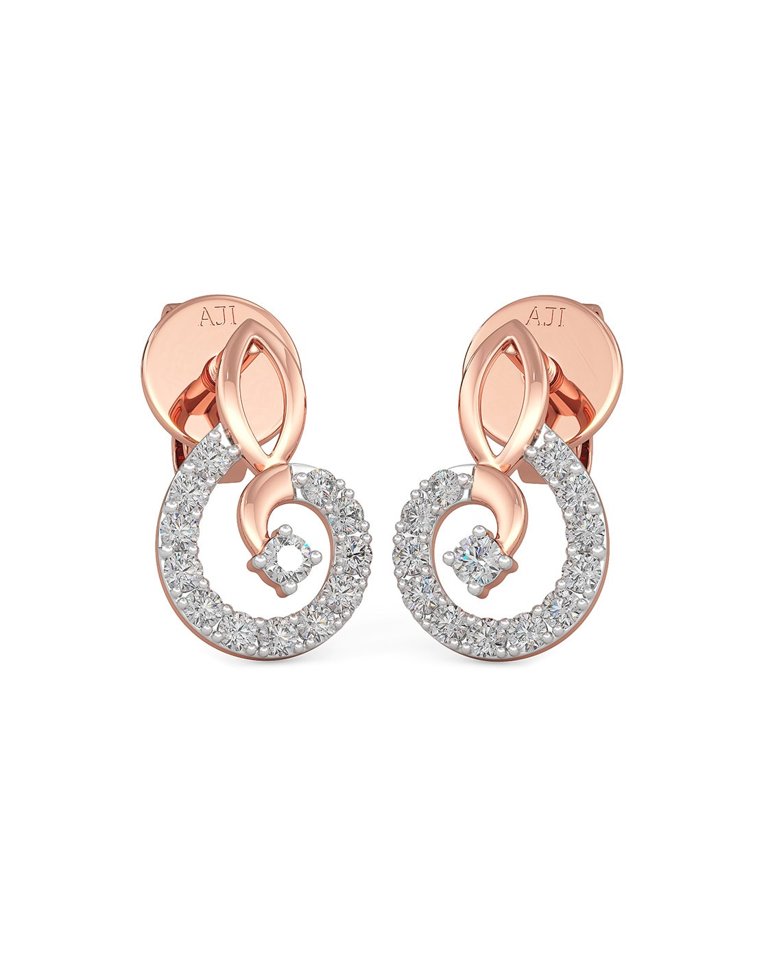 Buy White & Rose Gold Earrings for Women by Joyalukkas Online | Ajio.com