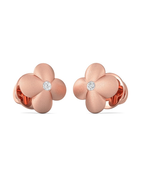 9ct Rose Gold 2mm Flat Circle Stud Earrings | Jewellerybox.co.uk