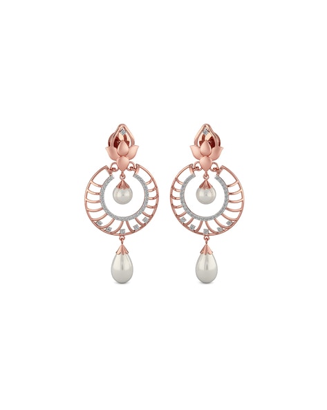 Buy Online Silver Gold Plated Exquisite Glass Earrings |Pearl Beads – Pure  Elegance