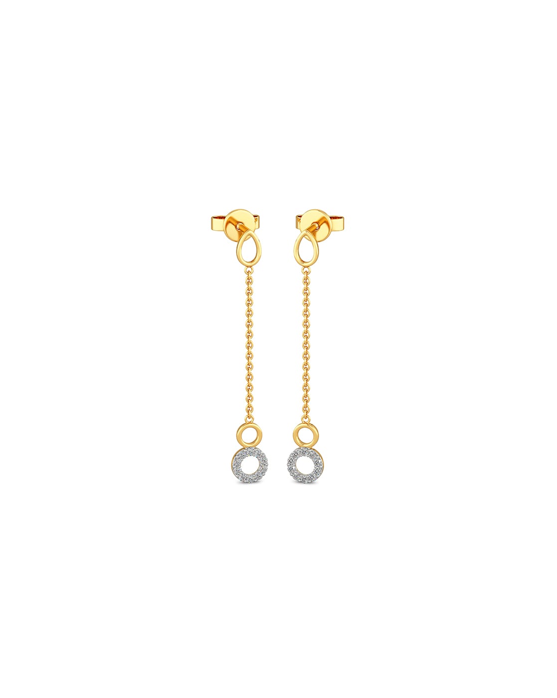 Fancy Knit Diamond Drop Earrings Jewellery India Online - CaratLane.com