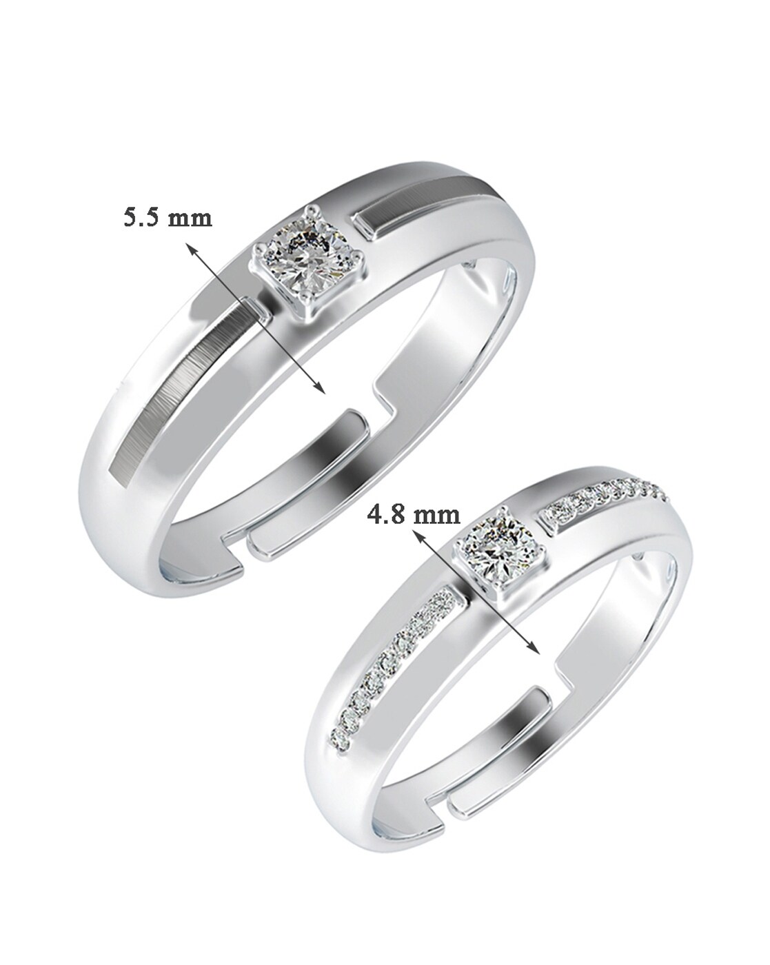 silver love bands for couple