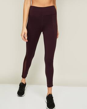 Burgundy Leggings for Women by KAPPA 