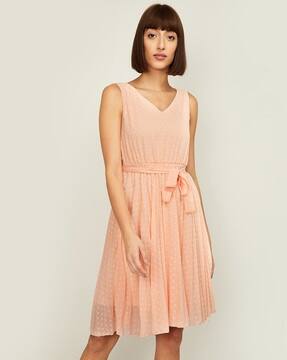 Buy Peach Dresses for Women by CODE BY 