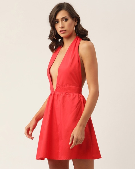 Plt red outlet wrap dress