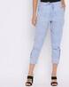 Textured Mid-Calf Length Pants with Drawstring Waist Textured Mid-Calf Length Pants with Drawstring Waist