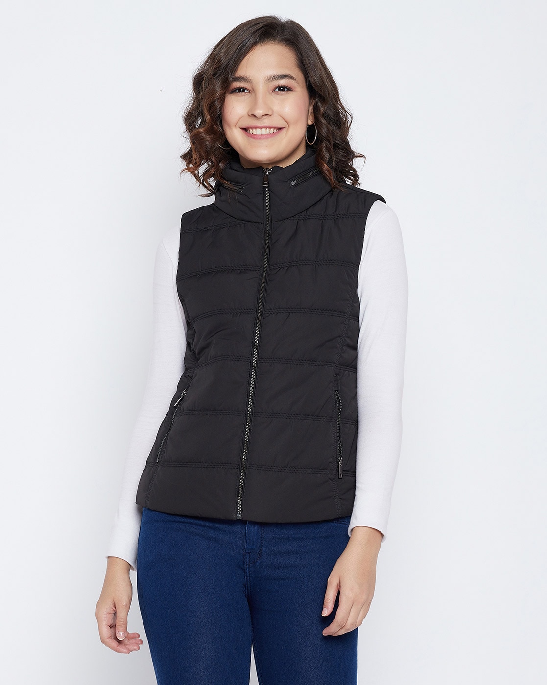 Girl sleeveless puffer jacket - Grenadine pink | Jacadi Paris