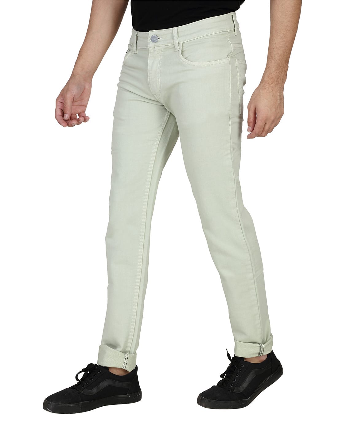 Buy Cream Jeans for Men by POP CULTURE 