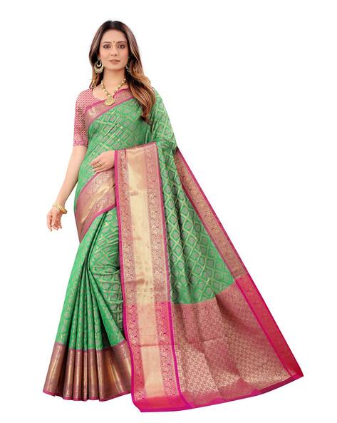 Buy Green Sarees for Women by Dwini Online