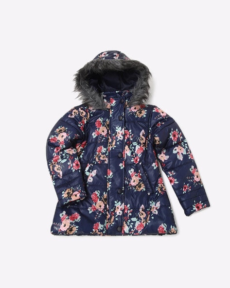 Floral parka outlet coat