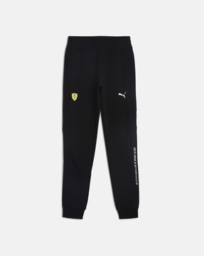 puma panelled joggers with signature branding