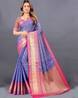 Traditional Woven Lichi Silk Sari with Zari Border Traditional Woven Lichi Silk Sari with Zari Border