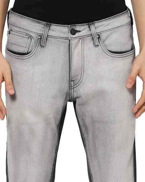 Color Block Flare Jeans in Denim Multi - Denim | VENUS