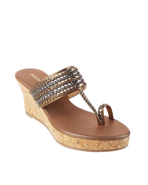 Buy Rose Gold Heeled Sandals for Women 