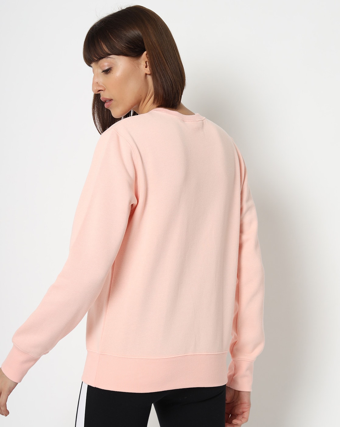 Petite Deep Pink Malibu Crew Neck Logo Sweatshirt