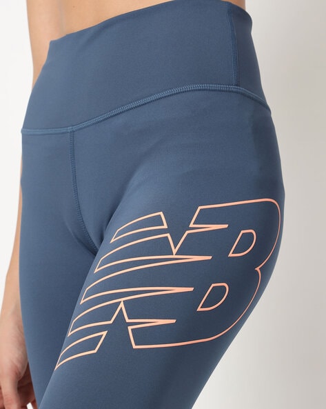 High-Rise Leggings with Placement Brand Logo
