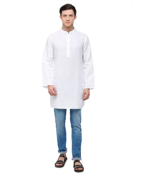 Buy Yellow Kurtas for Men by CAVALLO By 