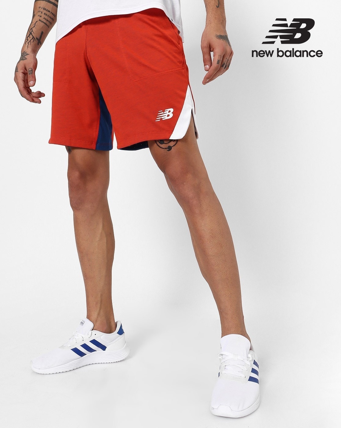 new balance red shorts