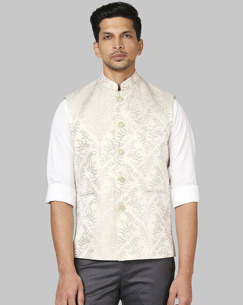 Waistcoat with Woven Pattern
