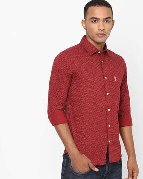 Maroon Shirts for Men by U.S. Polo Assn 