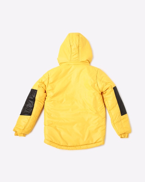 yellow parka outfit