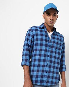Buy Blue Shirts for Men by DNMX Online 