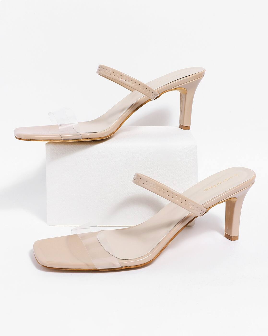 beige kitten heel sandals