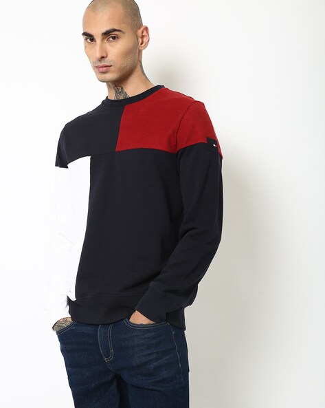 Colour block sweatshirt on sale by tommy hilfiger