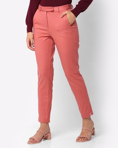 NaaNaa high waisted cigarette trousers in pink | ASOS