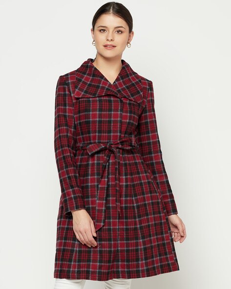 next red check coat