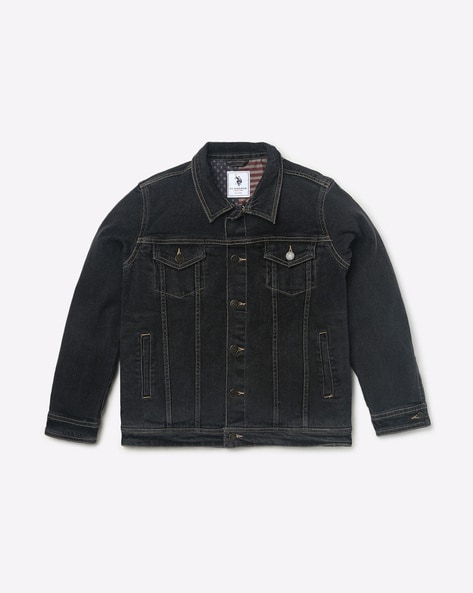 Polo black denim clearance jacket