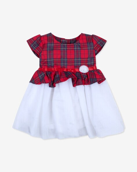 Buy Red white Dresses Frocks for Girls by LITTLE KANGAROOS Online Ajio