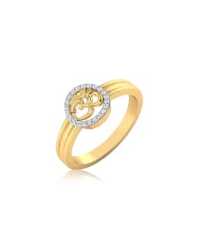 iski uski Trendy Om Gold Diamond Ring-picture-15