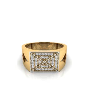 iski uski Arohi Gold Diamond Mens Ring-picture-47