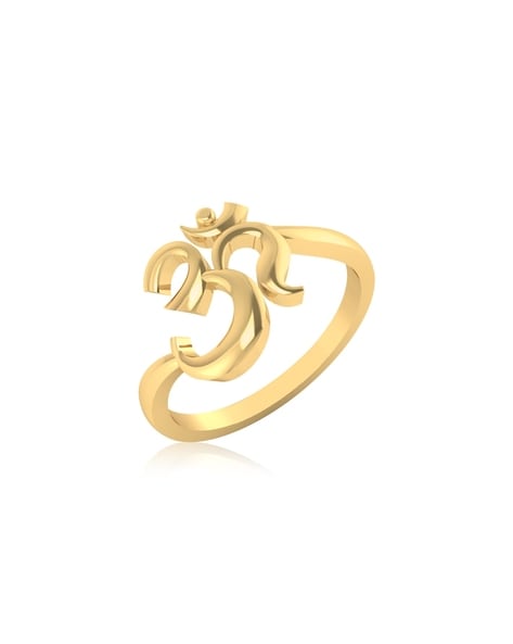 Manufacturer of 916 gold om design ring for men | Jewelxy - 187788