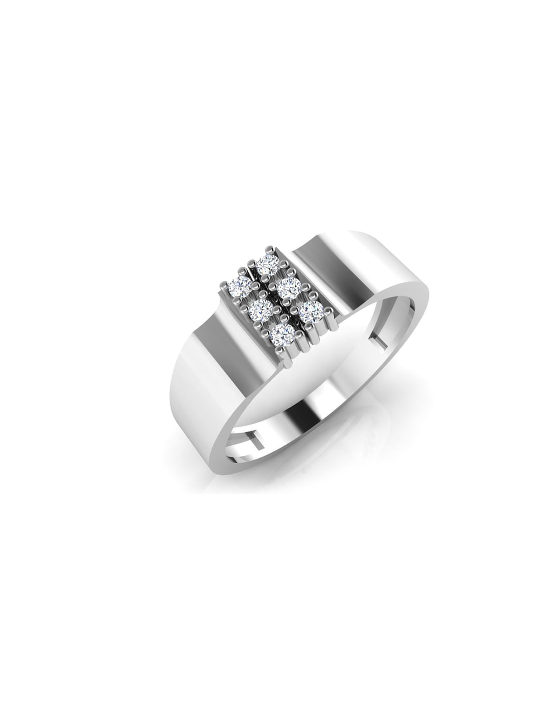 Single Diamond Platinum Ring for Men JL PT B-13