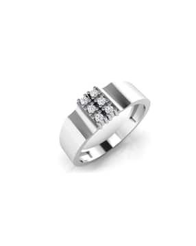 Lavender Gold Diamond Mens Ring-image-45