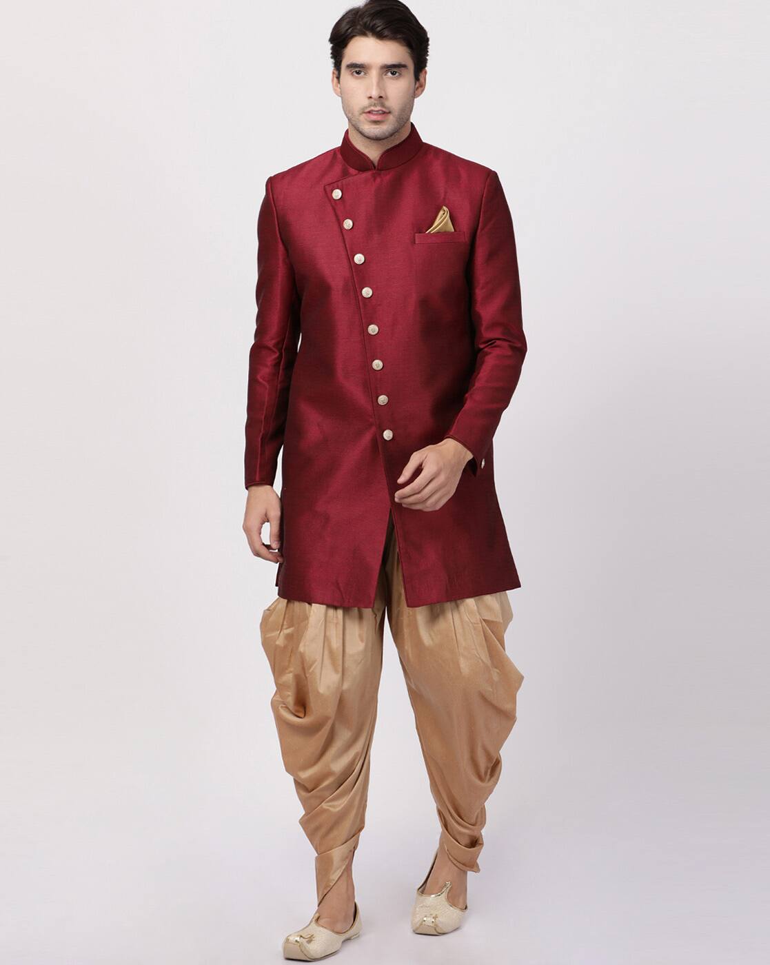 maroon sherwani