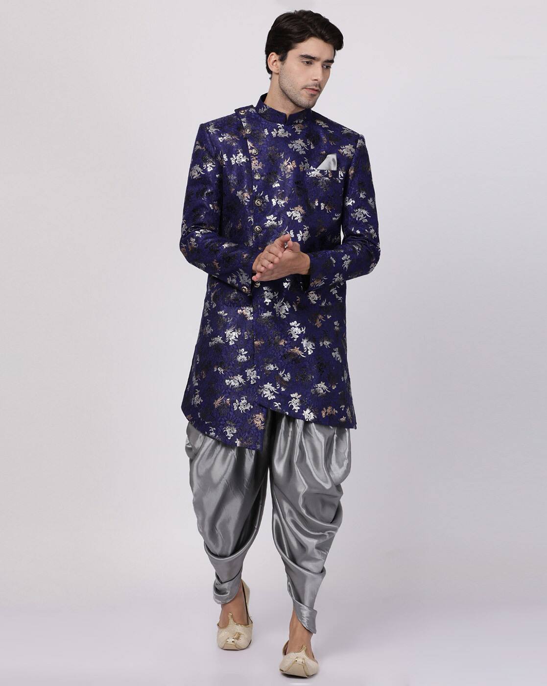 blue sherwani