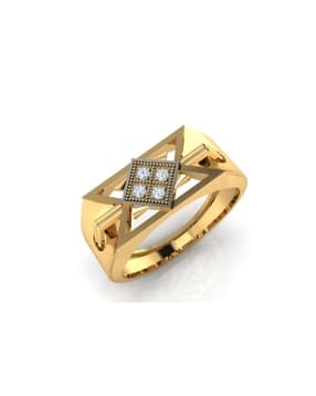 iski uski Dimsy Gold Diamond Mens Ring-picture-34