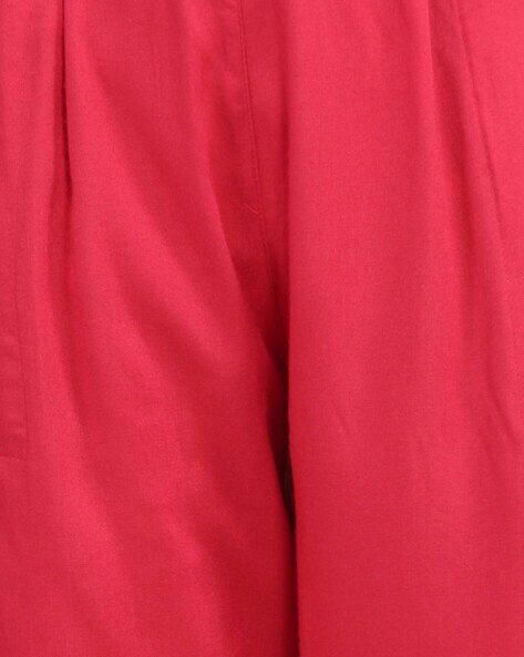 Buy Red Trousers & Pants for Women by Jaipur Kurti Online