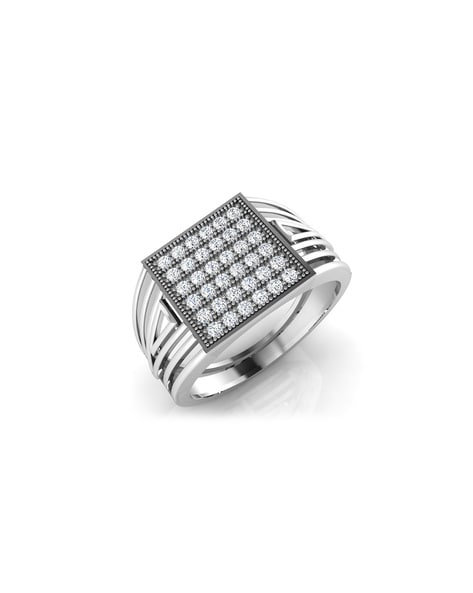 Platinum Unisex Ring with Diamonds JL PT MB PR 136