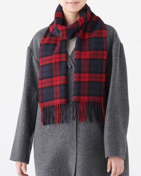 Buy Burgundy Stoles Scarves for Women by MUJI Online