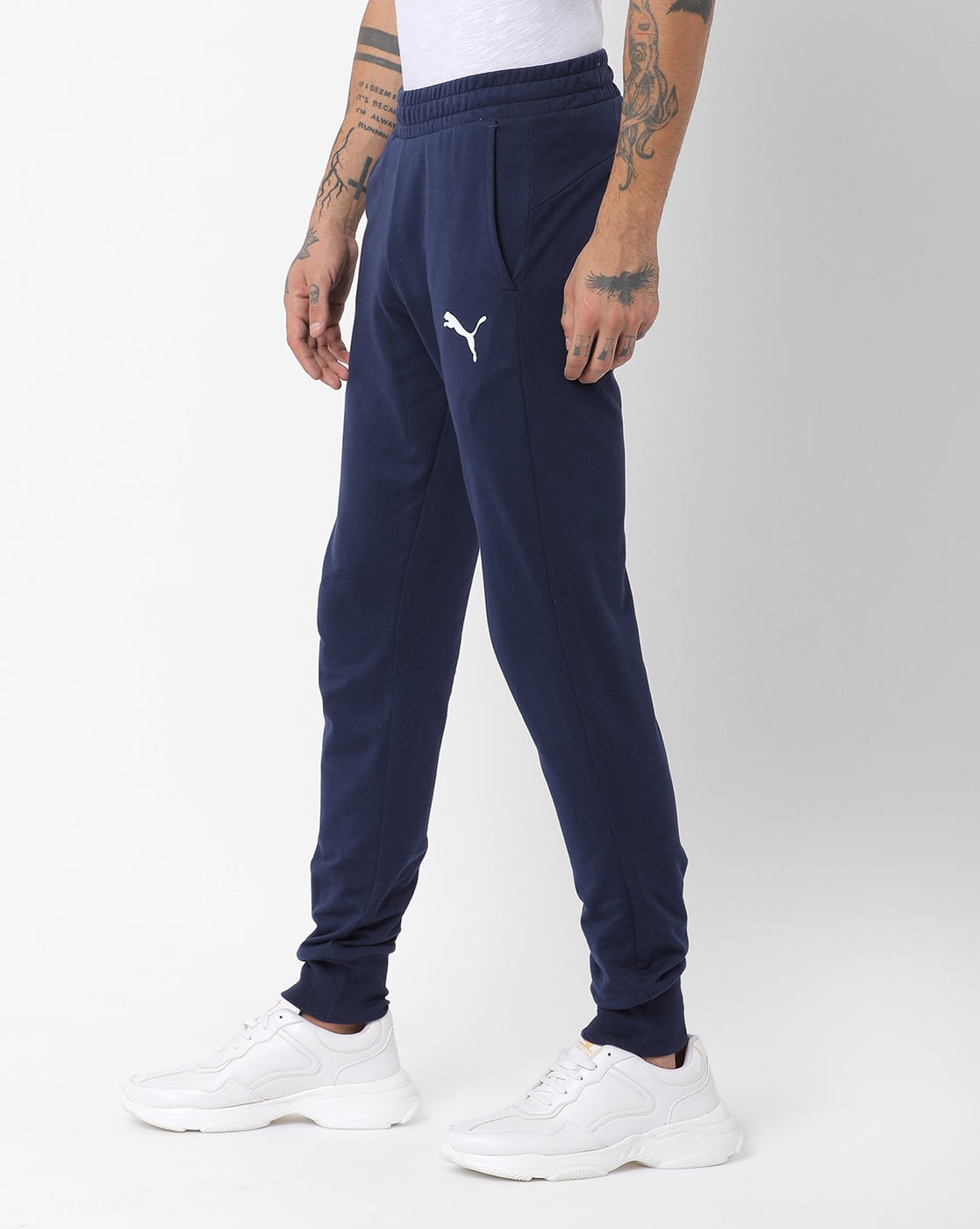 puma joggers navy blue