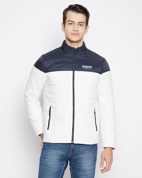Buy OCTAVE Beige Mens Hooded Neck Quilted Jacket | Shoppers Stop