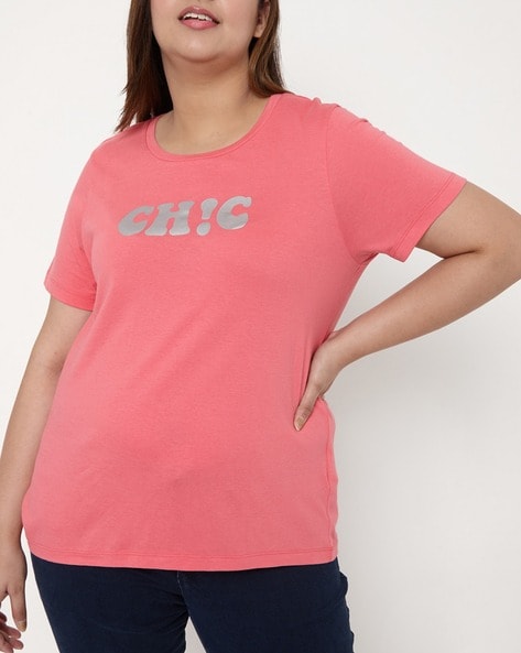 Buy Women's Curve Crew Neck Tshirts Online